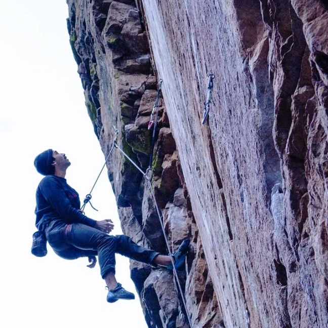 Kyle climbing